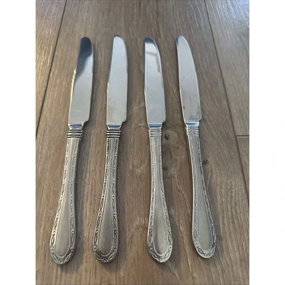 4 PCs Oneida MERLOT Dinner Knives Stainless 18/10‎ Flatware Vietnam *read
